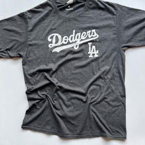 Fanatics Los Angeles LA Dodgers T-Shirt - Gray Size Large MLB Baseball